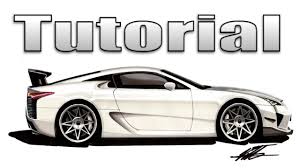 How to draw a car. How To Draw A Car In Side View Lexus Lfa Youtube