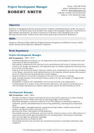 In conjunction with the managing director, the business development officer is responsible for developing marketing and business. Development Manager Resume Samples Qwikresume