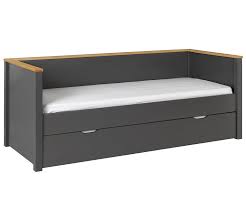 Lit Gigogne Nova Gris Anthracite Et Chene 80x200 Cm