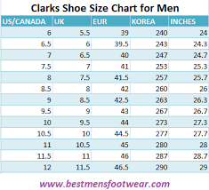 Clarks Shoe Size Chart For Men Find The Perfect Shoe Size