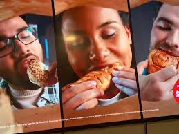 Doordash Dennys sandwich with bite taken out