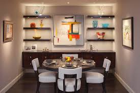 Modern Dining Room Wall Shelves Ideas With Nice Lighting Dining Room Shelves Dining Room Small Dining Room Contemporary