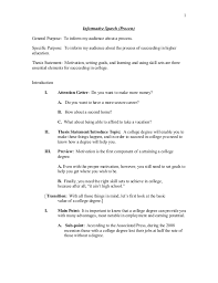 The keywords form the skeleton or details: Outline For Speech Sengu