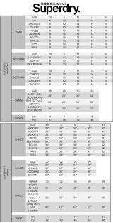 65 Hand Picked Superdry Size Chart