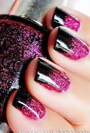 In this nail design, wear a simple hot pink manicure and design it with black and silver chevrons on the thumb and ring finger. 50 Beautiful Pink And Black Nail Designs 2017 Trendy Nail Art Designs Pink And Black Nails New Years Eve Nails