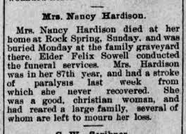 Nancy J Gilliam Hardison 1815 1901 Find A Grave Memorial Nancy Instagram Tutorial Grave Memorials