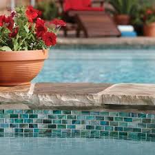 Check Out This American Olean Product Photo Features Peaceful Sea In 1 X 2 Mosaic On Pool Lining Schwimmbad Fliesen Pool Umgestalten Hinterhof Pool