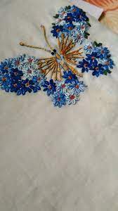Here's the guide for adding lazy daisies and leaves to issue 27's petals and plaid set. Easy Hand Embroidery Lazy Daisy Stitching Butterfly Simple Embroidery Brazilian Embroidery Hand Embroidery Stitches