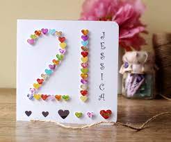 You want to make sure your mark, this special day needs an awesome gift. 21st Birthday Card Personalised Age 21 Card Multi Coloured Etsy In 2021 Happy Birthday Cards Handmade 21st Birthday Cards Quilling Birthday Cards