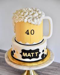 30th Birthday Cake For Him Cheers To 40 Cake Cakes Cakedesigns Customcakes Cakeart Beer Beercake 40thbirthday 40 40yearsold 40th Birthday Cakes Birthday Beer Cake Beer Cake
