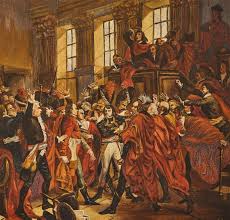 In alliance with the director emmanuel joseph sieyès, his brother lucien; Francois Bouchot Le General Bonaparte Lors Du Coup D Etat Du 18 Brumaire 1940 Mutualart
