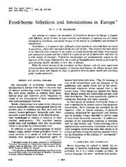 Food Borne Infections And Intoxications In Europe