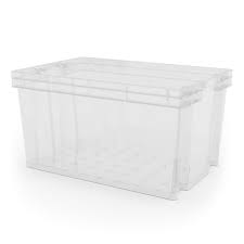 Concept de rangement mural modulable. Boite En Plastique Xago Transparent 51 L L Castorama