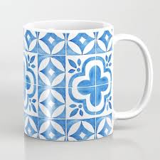 Handpainted Watercolor Tiles Decorative Abstract Design Coffee Mug Our Premium Ceramic Coffee Mugs Make Art Part Of Your Everyday Life Kuhonnaya Plitka Plitka