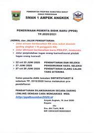 Diketahui, pendaftaran ppdb sd, smp, sma/smk terbagi menjadi beberapa jalur, yakni jalur afirmasi dan zonasi. Informasi Pendaftaran Ppdb Sman 1 Ampek Angkek Tp 2020 2021