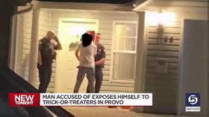 Provo man taken into custody after answering door nude to trick-or-treaters  - YouTube