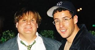 Chris Farley and Adam Sandler. Circa 1990.