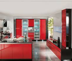 A splash of red color looks striking. Red Kitchen Cabinets Red Kitchen Cabinets Kitchen Cabinetcabinet Aliexpress