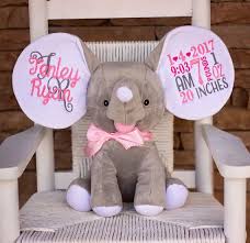 Birth Announcement Stuffed Animal Blanks Birth Announcement Elephant Personalized Stuffed Animal Baby With Images Personalized Stuffed Animals Elephant Stuffed Animal Perfect Baby Gift