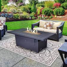 Serenity Aluminum Fire Table Sunbeam Fire Table Outdoor Fire Pit Table Fire Pit Patio