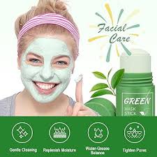 2 Maschere per la Pulizia del Tè Verde, Green Tea Mask Stick Punti Neri,  Maschera Viso,Cura Della Pelle Idratante, Portatile e Facile da  Usare,Adatto a Uomini e Donne di Tutti i Tipi