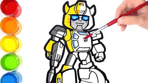 Gambar transformer untuk diwarnai mewarnai bumblebee robot transformer. How To Draw And Color Transformers Bumblebee For Kids Learn Colors Youtube