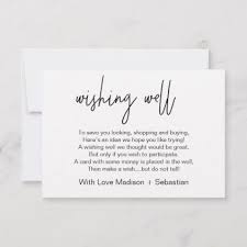 Modern Wedding Wishing Well Card Black And White Wishing Well Wedding Wishing Well Wishing Well Poems