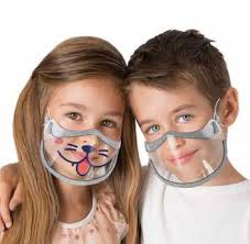 Ten typ maski posiadamy w dwóch rodzajach: Przylbica Maska Ochronna Na Nos I Usta Mini Dla Dzieci Kids Shield 2 Sztuki