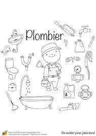 Coloriage Un Metier Plombier Plombier Metier Designs De Peinture De Visage