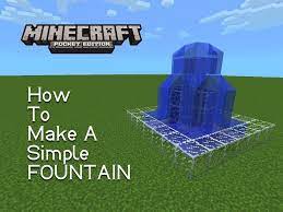 How To Make A Simple Indoor Fountain In Minecraft Pocket Edition Minecraft Minecraft Designs Pocket Edition