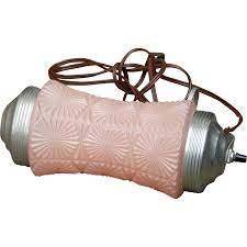 The Pink Frosted Glass Shade On This Working Vintage Art Deco Headboard Lamp Reading Light Is In Fabulous Cond Vintage Headboards Headboard Lamp Art Deco Lamps
