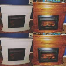 A wide variety of painting electric fireplace options are available to you, such as power source, warranty, and remote controlled. Before And After Electric Fireplace Makeover With Chalk Paint And Primer No Sanding Yay Electric Fireplace Makeover Electric Fireplace Fireplace Makeover