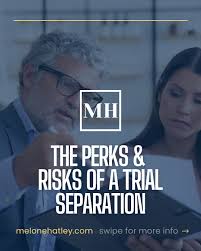 💔Are you thinking about taking a break from your marriage but not sure if  divorce is the answer? Our latest blog post breaks down The Perks (And  Risks) of a Trial Separation,