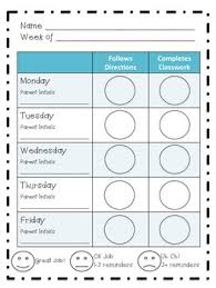 Individual Behavior Chart Worksheets Teaching Resources Tpt