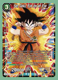 Produced by toei animation, the anime series premiered in japan on fuji television on february 26. Son Goku Eye For An Eye Bt12 005 Sr Dragon Ball Super Tcg Singles Bt12 Vicious Rejuvenation Project Ext