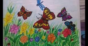 Download How To Draw Butterflies In The Garden Youtube Download How To Draw A Butterfly Garden Real Butterfly Coloring Page Butterfly Drawing Flower Drawing