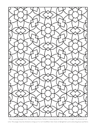 Easy Pattern Printable Colouring Page ...