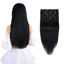 You can also ask for layers to help your hair look thinner and make it more manageable to style. Buy Clip In Hair Extensions Real Remy Hair Extensions Black Thick Full Head Clip In Straight Human Hair Extensions Long Double Weft Remy Clip On Hair For Black Women 8pcs 100g 20