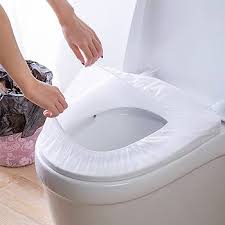 Synoigge 10 Packs Disposable Toilet Seat Covers Portable Travel Toilet Mats  Covers for Travel, Outing, Hotel, Hospital (White seat) : Amazon.in: Health  & Personal Care