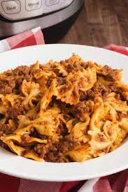 Instant Pot Beef And Bowtie Pasta One Happy Housewife