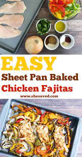 Easy Sheet Pan Baked Chicken Fajitas Bacon Recipes For Dinner Baked Chicken Fajitas Rice Recipes For Dinner