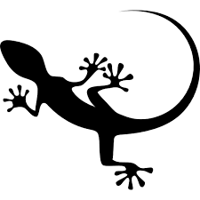 Black And White Leopard Gecko Clipart Gecko Top View Shape Free Vector Icons Designed By Freepik Silhouette Stencil Gecko Tattoo Gecko Wall Art