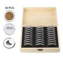 Coins Storage Box 20/30/50/100PCS Adjustable Antioxidative Wooden  Commemorative Coin Collection Case with Adjustment Pad - AliExpress