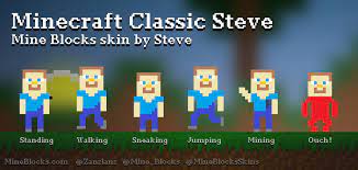 Customize any of these minecraft blocks with our block editor and deploy on your own private server. Mine Blocks Minecraft Classic Steve Skin By Steve