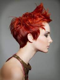 Flaming Pixie Short Red Hair Short Hair Styles Short Textured Haircuts