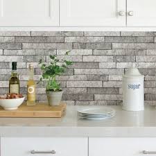 Brewster Stone Peel Stick Backsplash Gray Peel Stick Backsplash Stone Backsplash Kitchen Stick Tile Backsplash