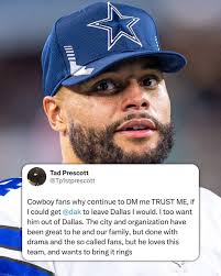 Tad say he is so tired of ya'll and all the false info being put out about  his brother. He say for yall to stfu!! Dak is good right here in Dallas!!!