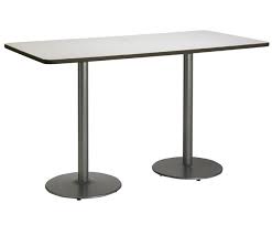 Mode Bar Height Cafe Table W Silver Round Base 36 X 72 Rectangle Counter Height Table Pub Table Sets Table