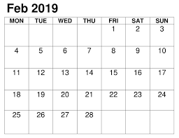 Printable February 2019 Calendar Editable Calendar Printables Calendar Template 2019 Calendar