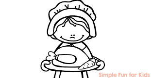 A puppy with a bow. Thanksgiving Coloring Pages Simple Fun For Kids